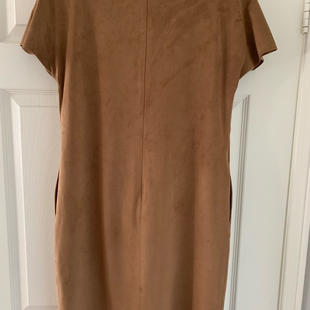 ✨ HOST PICK ✨H by Halston brown suede shift dress - Picture 2 of 7